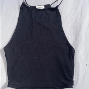 garage black halter top